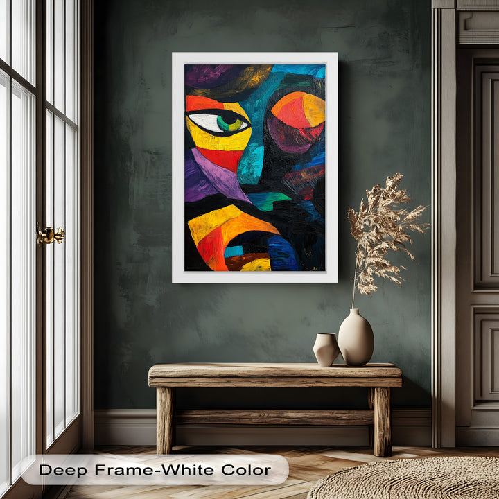 Abstract Eye Expression – Fauvism Oil Painting
