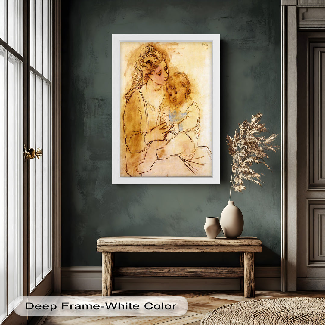 Tender Affection – Mother and Child Picasso Oil Painting