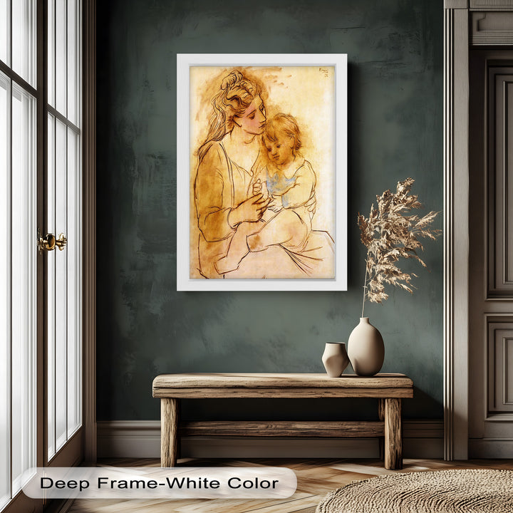 Tender Affection – Mother and Child Picasso Oil Painting