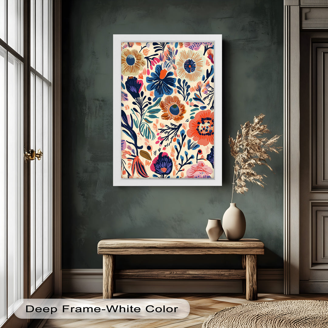 Garden Reverie – Expressive Boho Floral Oil Painting