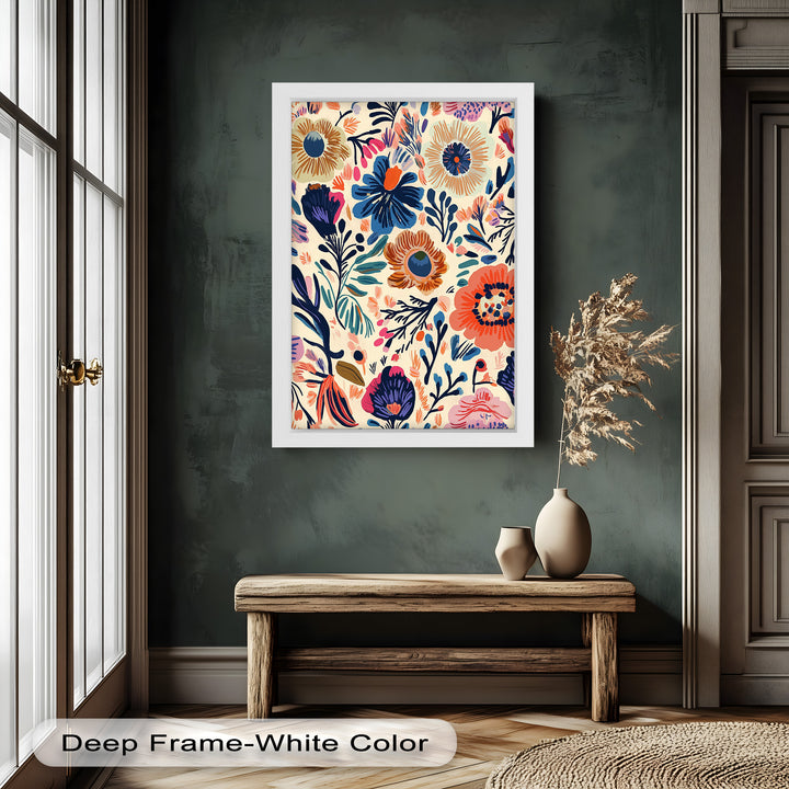 Garden Reverie – Expressive Boho Floral Oil Painting