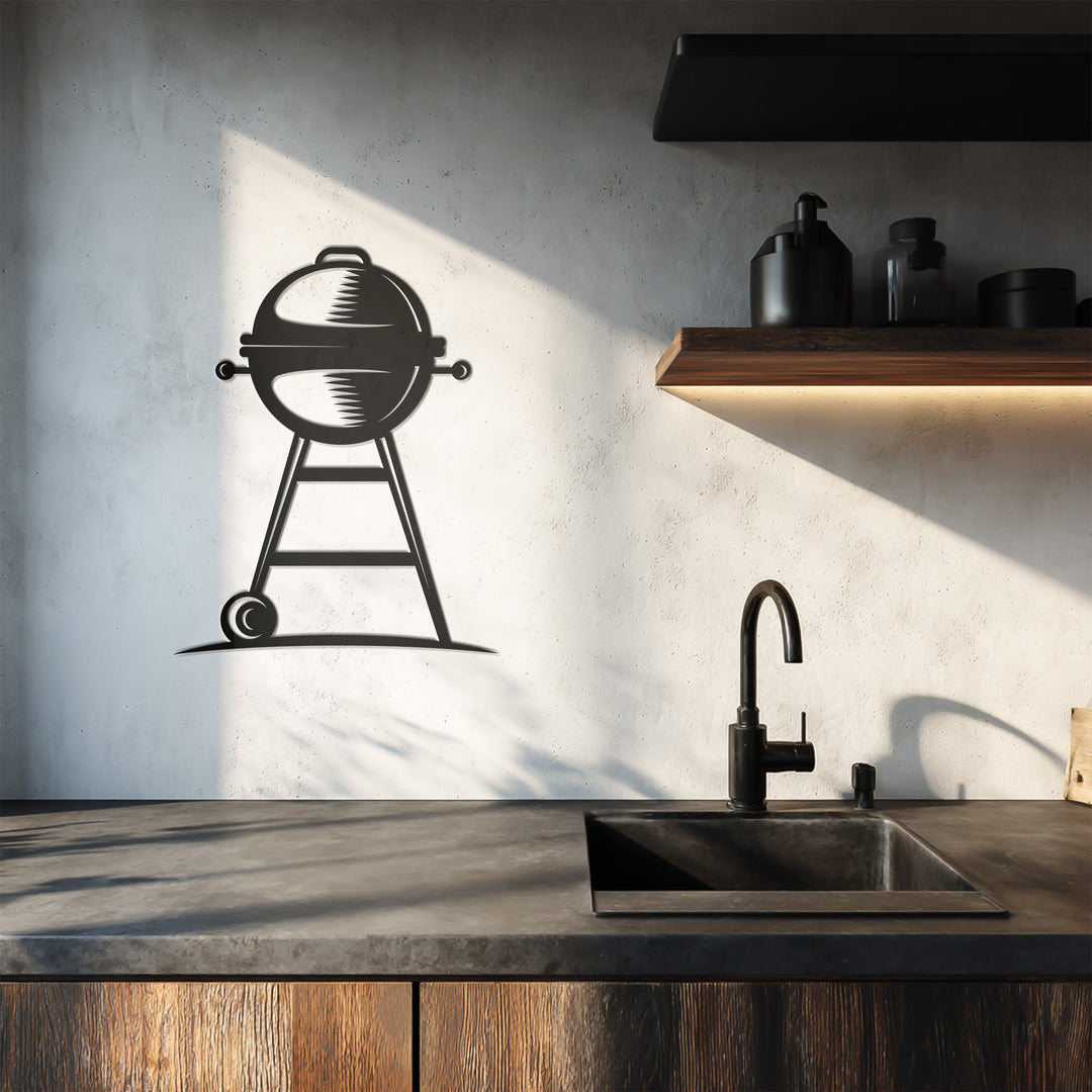 Barbecue Grill – Outdoor Cooking Metal Wall Art