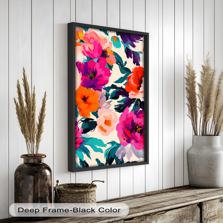 Bold Boho Bloom – Fauvist Floral Explosion Oil Painting