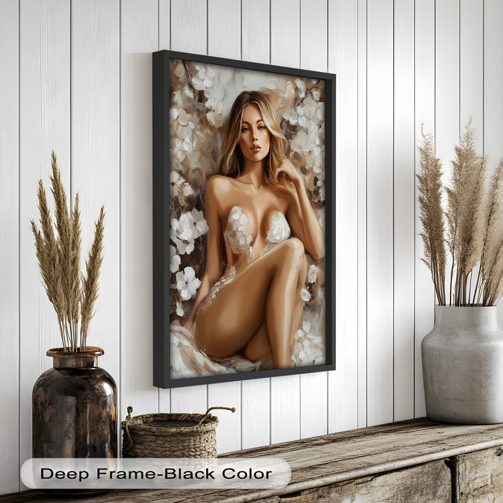Blossom Muse – Romantic Nude Oil Painting
