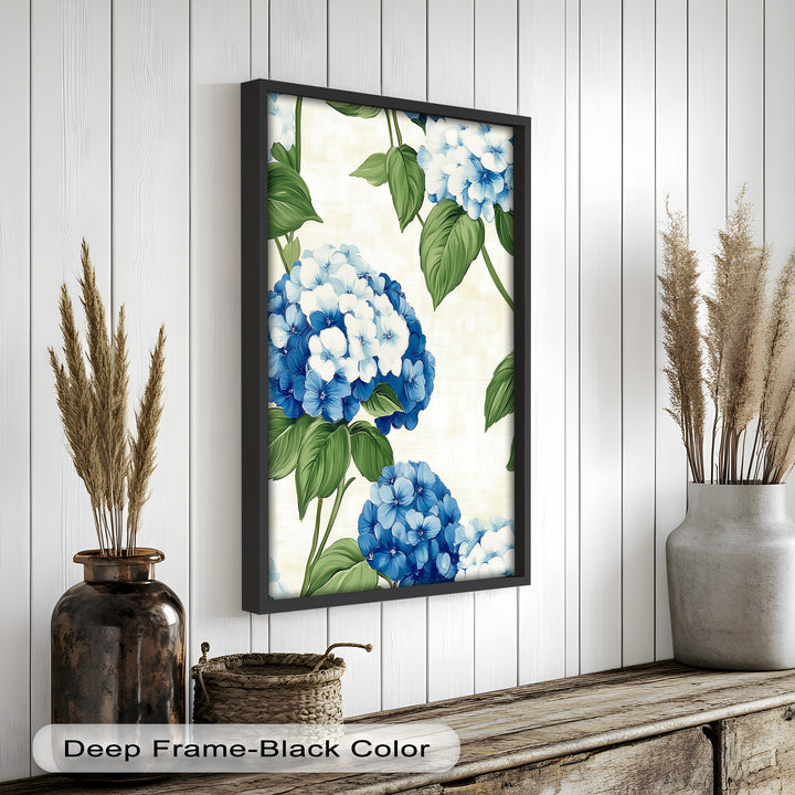 Blue and White Blooming - Flower Oil Painting