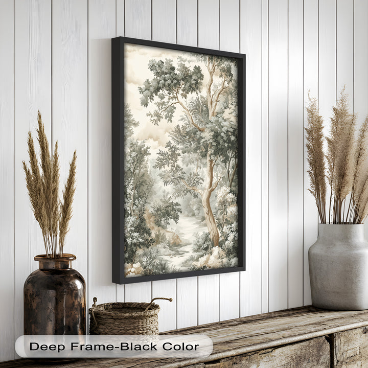 A serene homage to the artistry of nature, this work blends botanical charm with timeless sophistication.