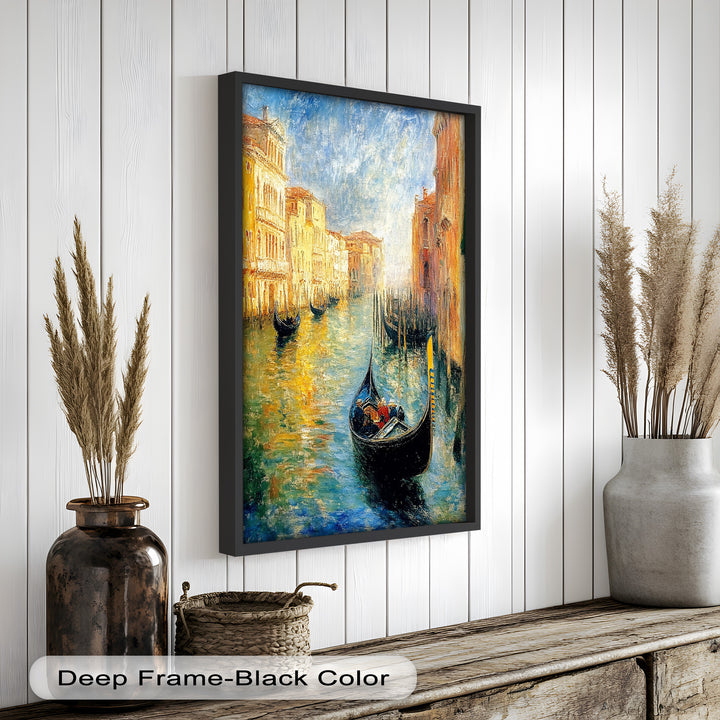 Venice Gondola Scene - Impressionist Oil Painting