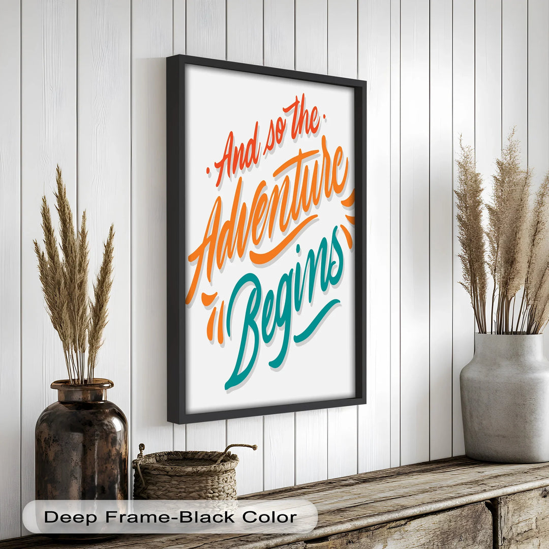 And So the Adventure Begins – Colorful Motivational Oil Painting - MyPhotoStation
