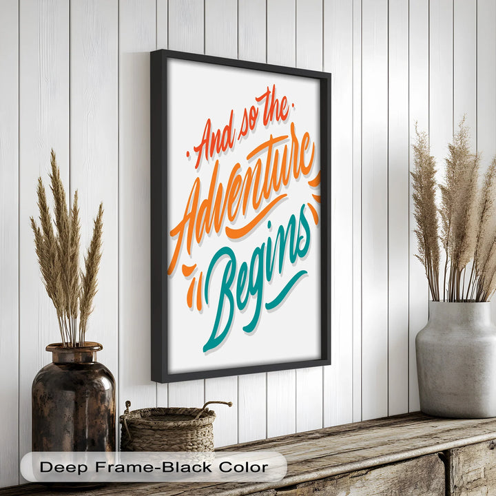 And So the Adventure Begins – Colorful Motivational Oil Painting - MyPhotoStation