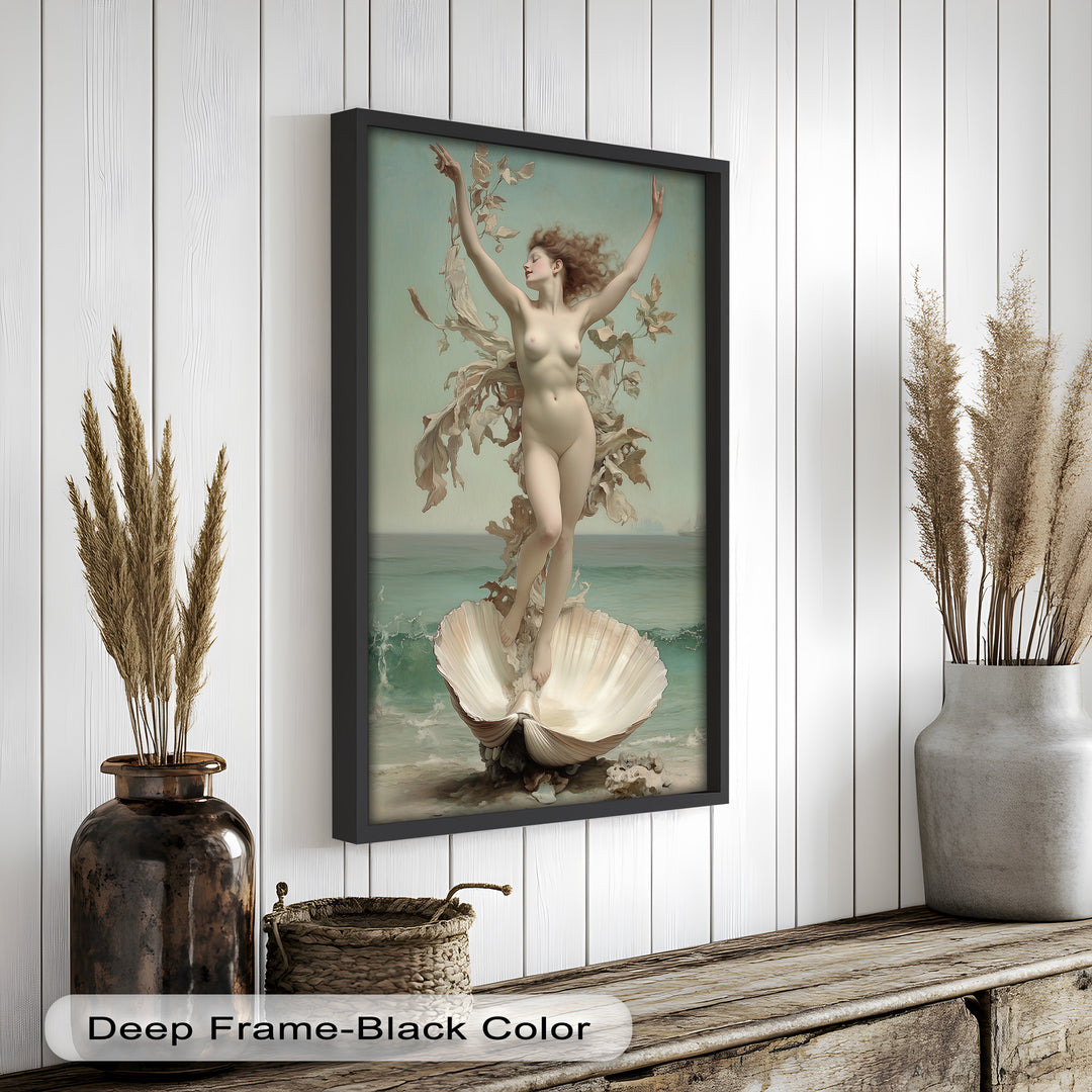 Ethereal Awakening – Renaissance Venus Rising Oil Painting