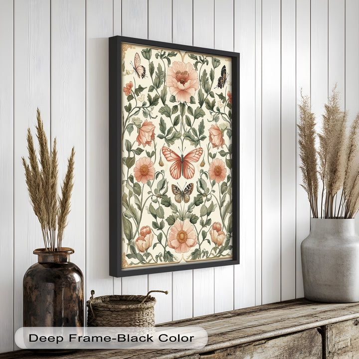Whimsy in Bloom – Vintage Botanisches Ölgemälde
