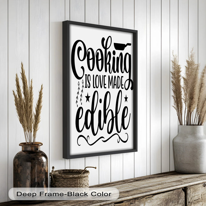 Cooking Is Love Made Edible – Framed Oil Painting - MyPhotoStation