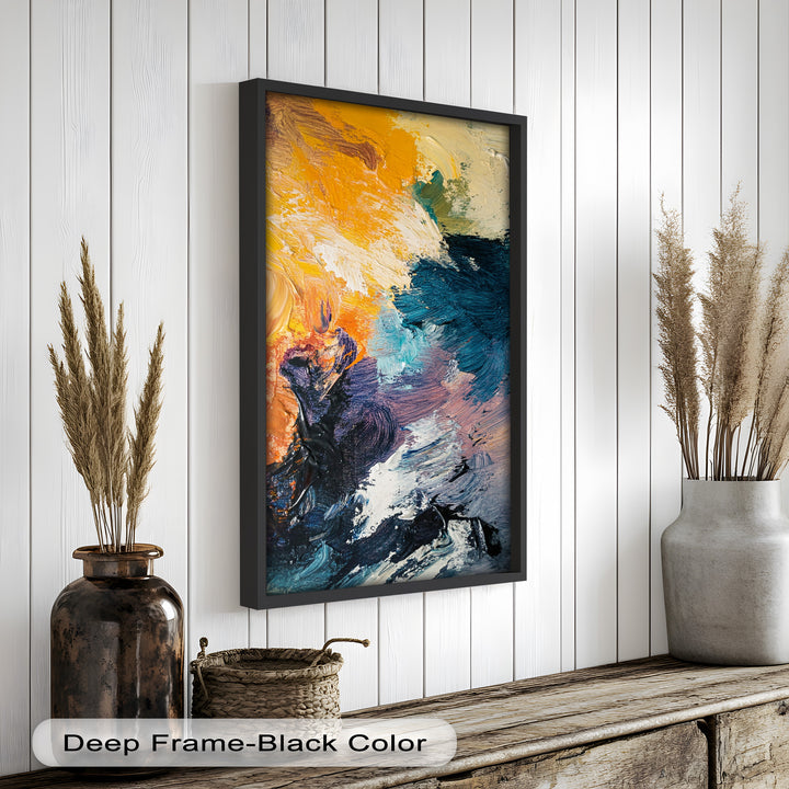 Tempest Awakening – Abstraktes Ölgemälde mit kräftiger Textur