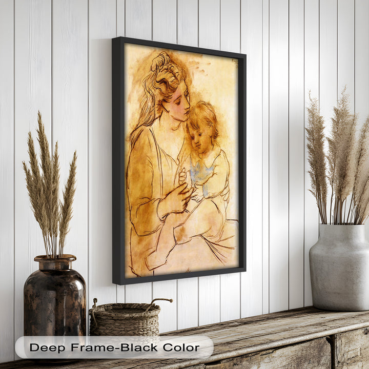 Tender Affection – Mother and Child Picasso Oil Painting