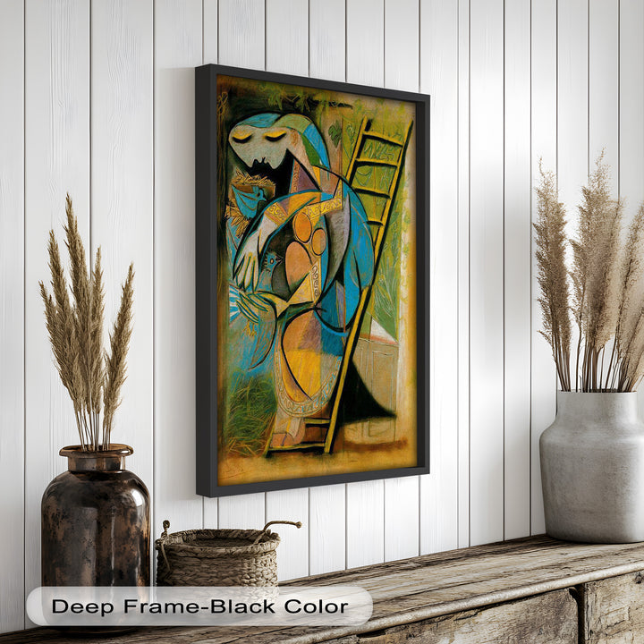 The Nesting Spirit – Cubist Mother and Bird Picasso Oil Painting