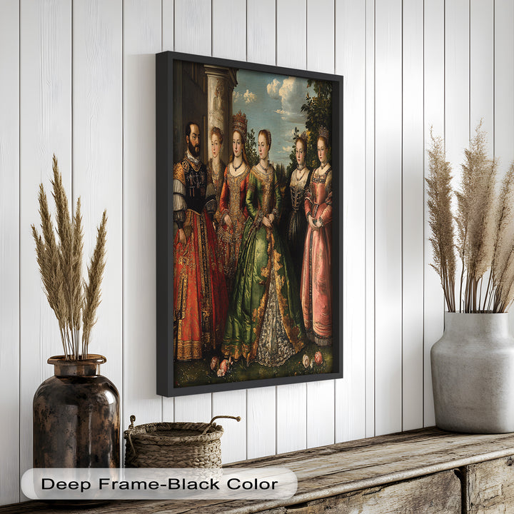Königliches Hofporträt – Ölgemälde der Renaissance-Aristokratie