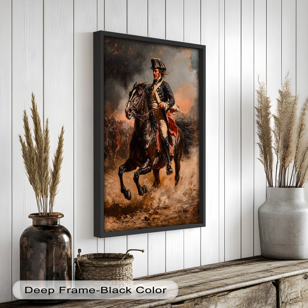Rider of Defiance – Revolutionary Commander Oil Painting