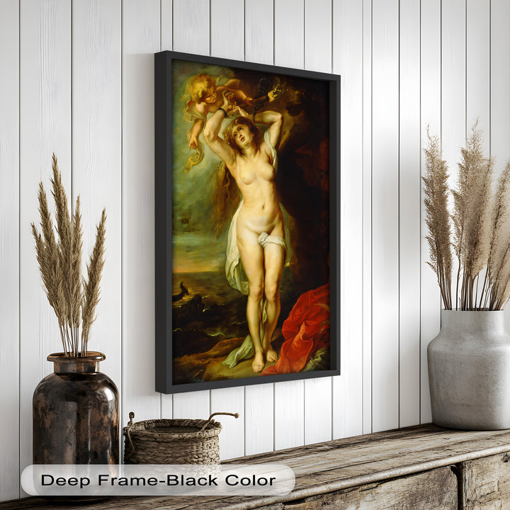 Andromeda Bound – Mythological Renaissance Nude Oil Painting