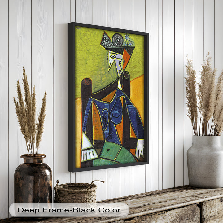 Woman in a Spiral Hat – Picasso-Style Cubist Oil Painting