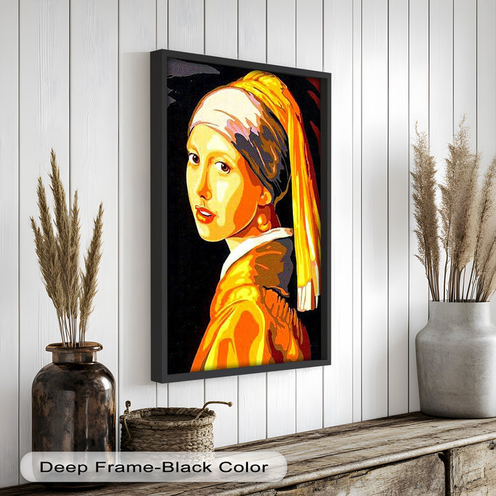 Modern Interpretation of Girl with a Pearl Earring - Renaissance Oil Painting