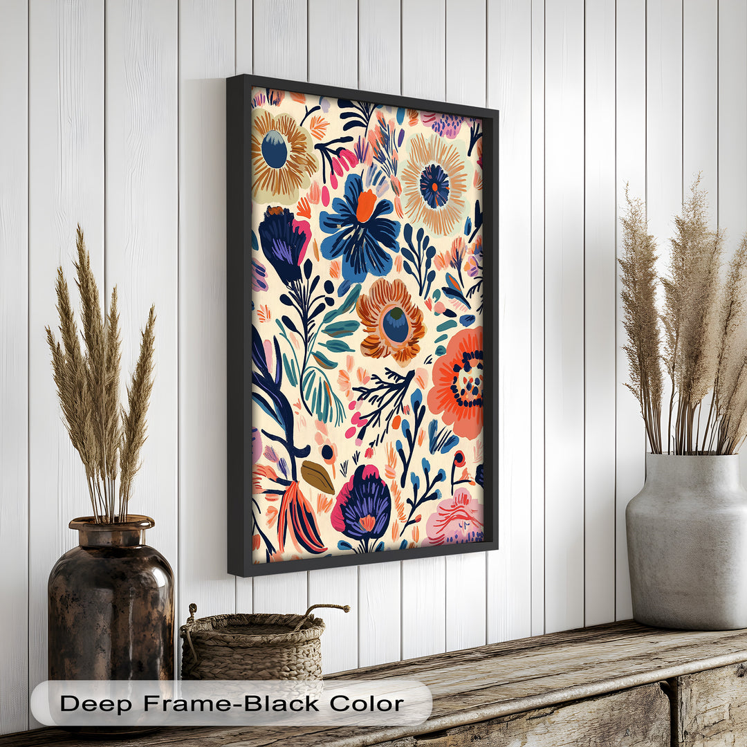 Garden Reverie – Expressive Boho Floral Oil Painting
