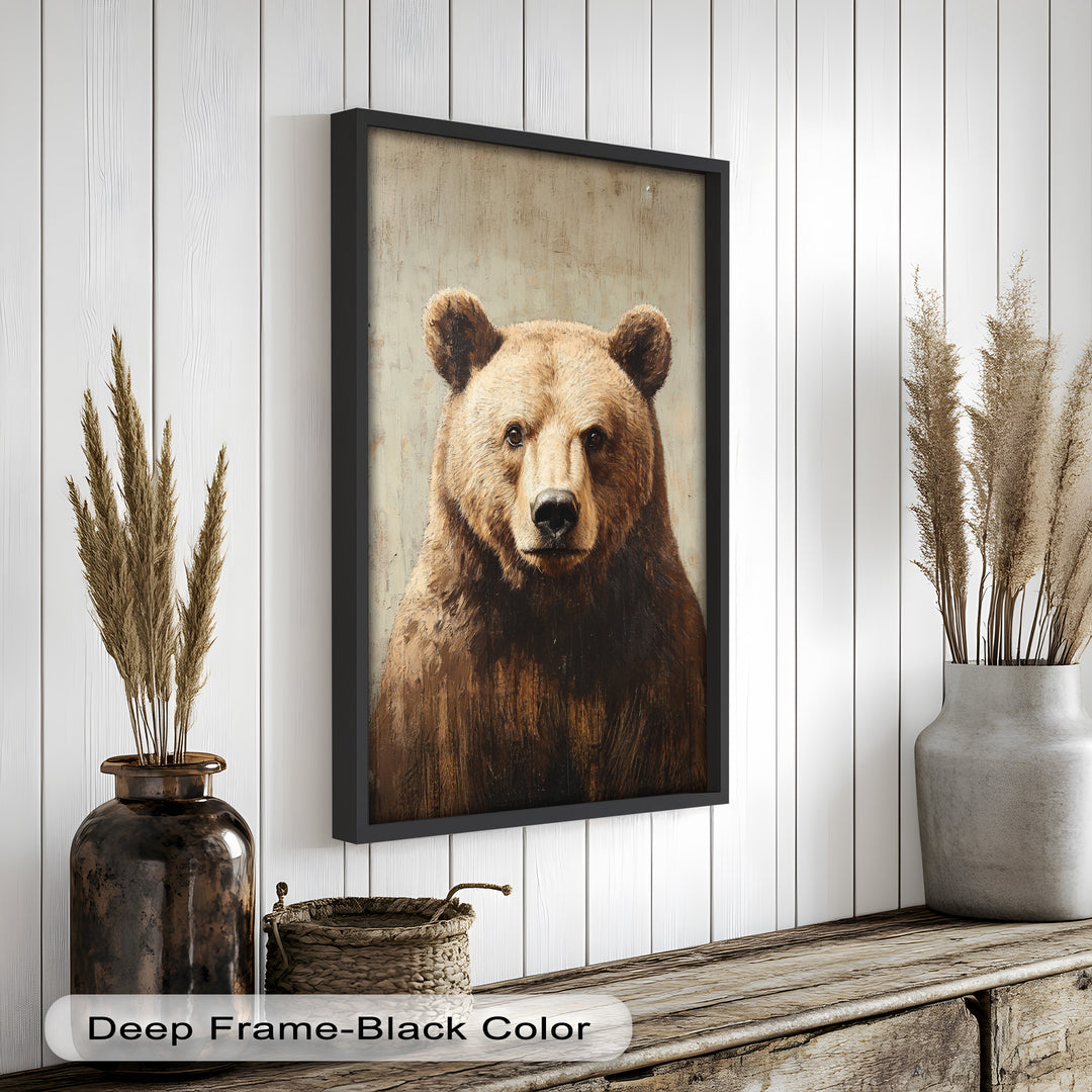 Brown Bear Portrait - Animal Oil Painting