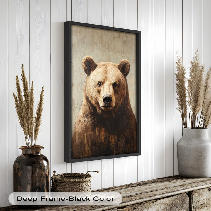 Brown Bear Portrait - Animal Oil Painting