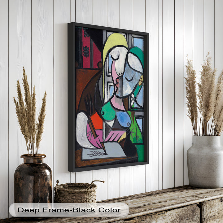 Dreaming Scribe – Woman Writing by the Window Picasso Oil Painting