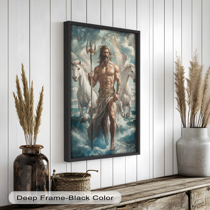 Lord of the Waves – Mythic Sea God Oil Painting