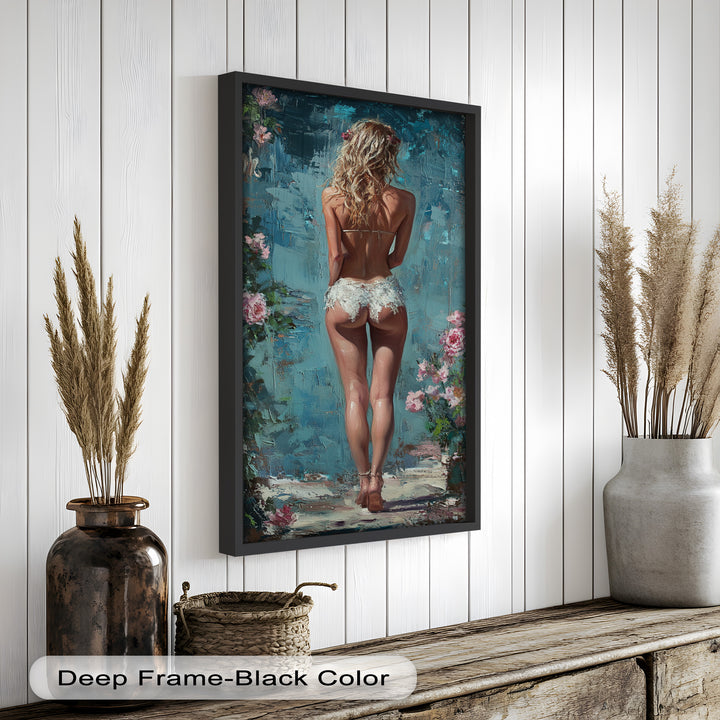 Garden Muse – Romantic Floral Nude Oil Painting