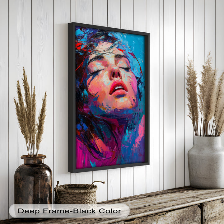 Ecstasy in Color – Vibrant Expressionist Portrait Oil Painting