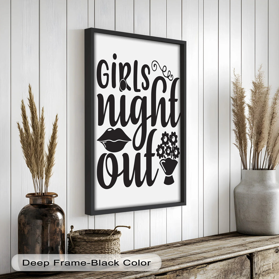 Girls Night Out – Typography Oil Painting - MyPhotoStation