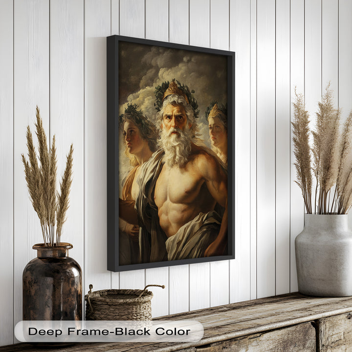 Zeus zwischen den Wolken - Mythologie Ölgemälde