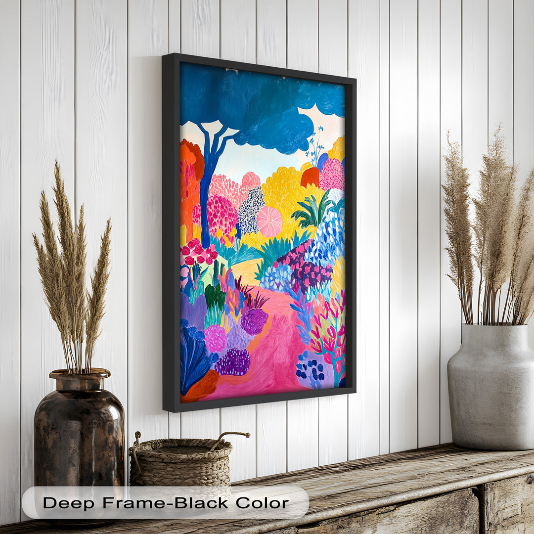 Dreamy Garden Path - Modern Oil Painting