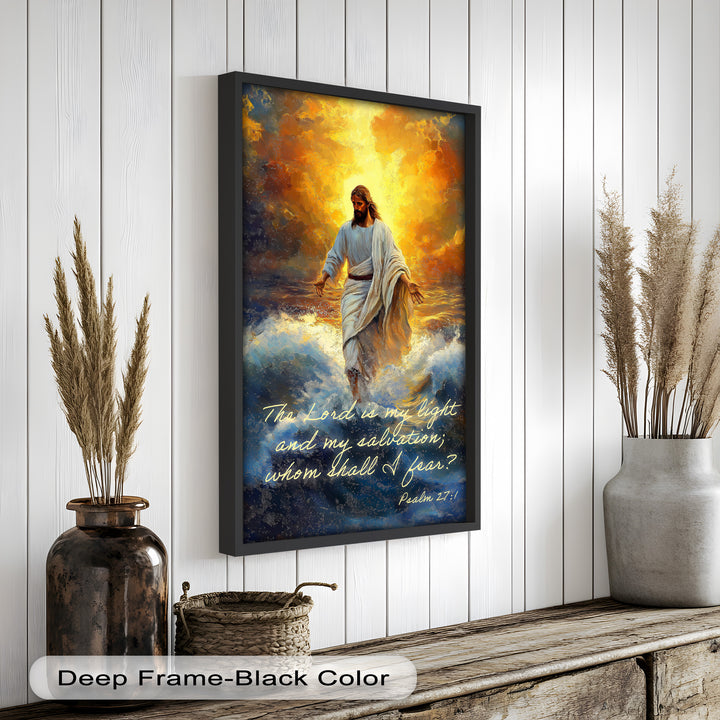 Psalm 27:1 – The Lord is My Light Bible Verse Oil Painting