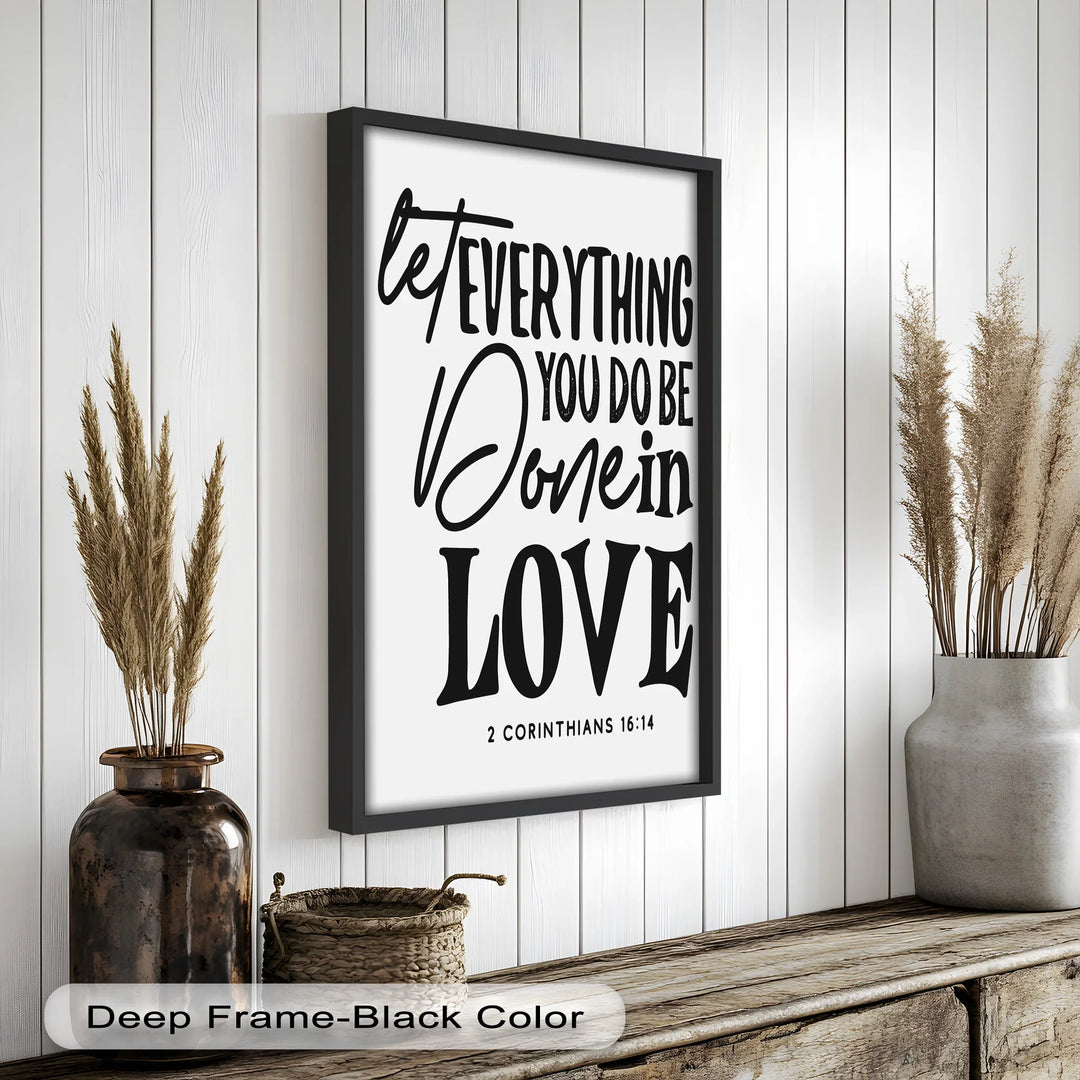 Let Everything Be Done in Love – Scripture Oil Painting - MyPhotoStation