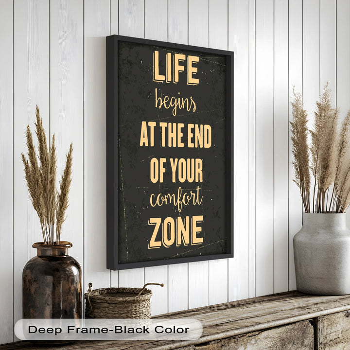 Life Begins at the End – Motivational Oil Painting - MyPhotoStation