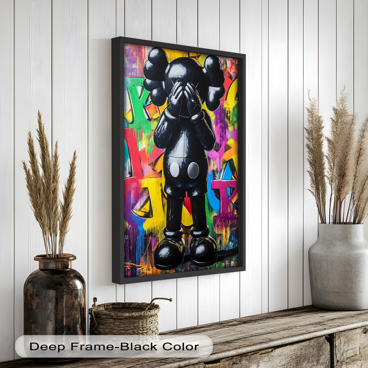 Behind the Hands – KAWS Oil Painting