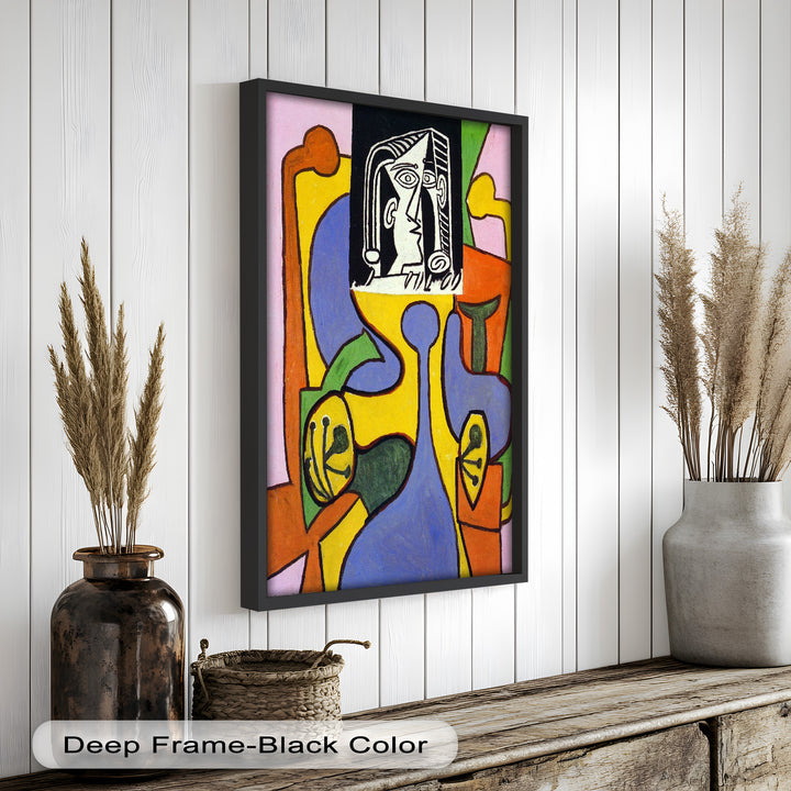 The Mask of Form – Bold Geometric Expression Picasso Oil Painting