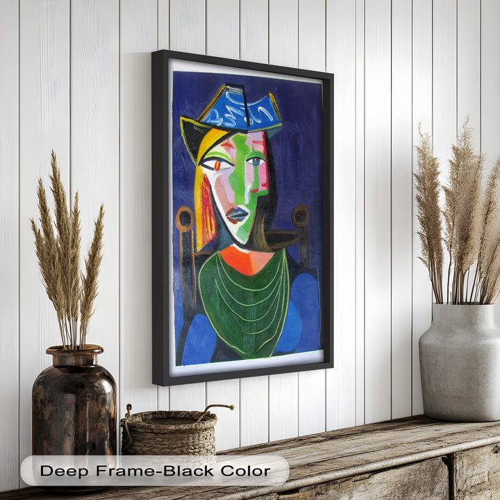 Woman in a Blue Hat – Picasso Oil Painting