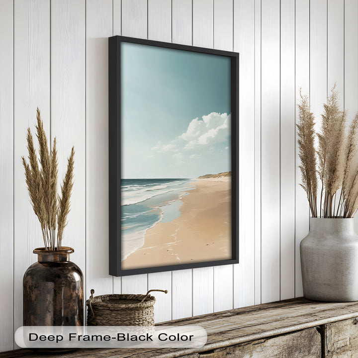 Endless Shoreline – Serene Seascape Oil Painting