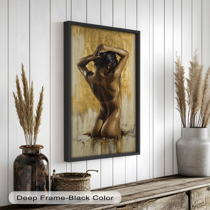 Golden Silence – Contemporary Figurative Nude Oil Painting