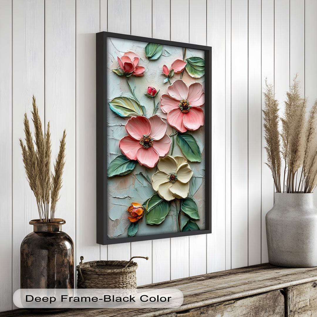 Petal Whispers – Floral Elegance Flower Oil Painting