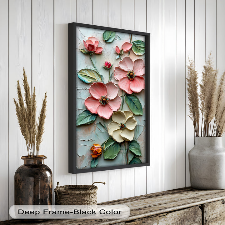 Petal Whispers – Floral Elegance Flower Oil Painting
