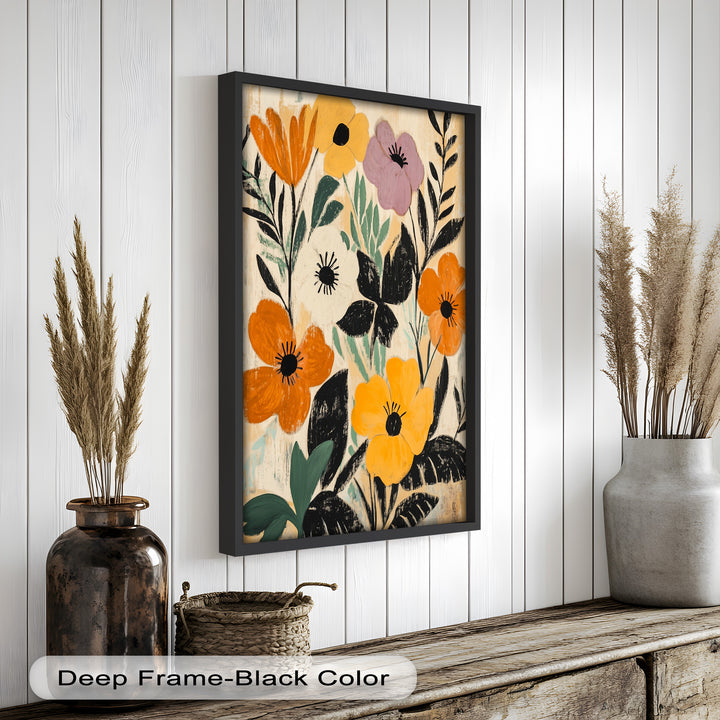 Harvest Blooms – Rustikales Boho-Ölgemälde