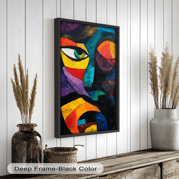 Abstract Eye Expression – Fauvism Oil Painting