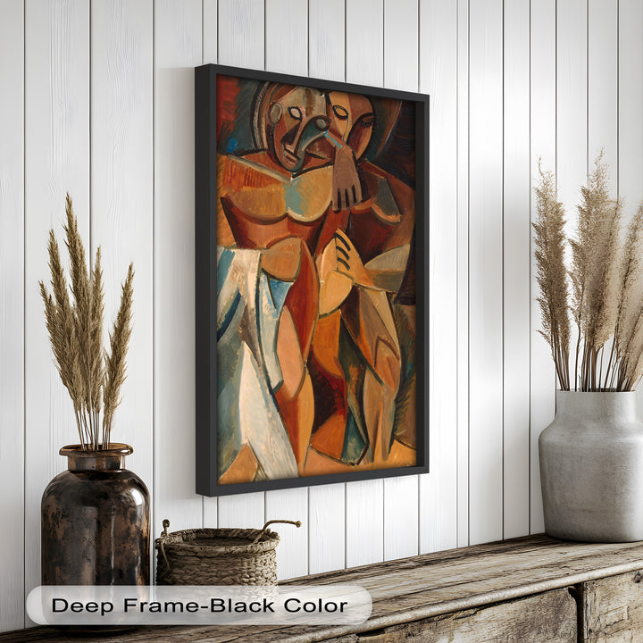 Embrace in Earth Tones – Picasso Oil Painting