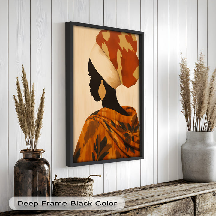 With warm earthy tones and minimalist lines, the artwork captures strength, dignity, and quiet confidence in a timeless composition.

