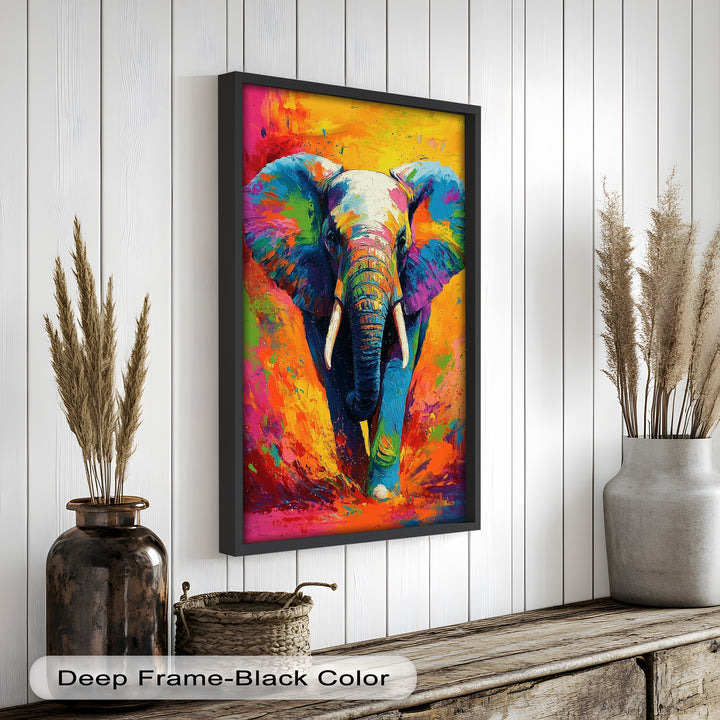 Color Explosion Elephant - Animal Oil Painting