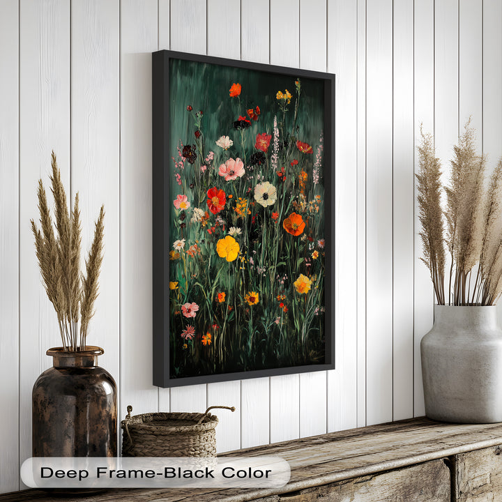 Wild Meadow Bloom – Colorful Field Flowers Flower Oil Painting